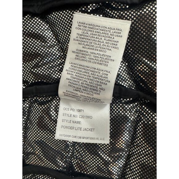 Columbia Women's Black Powder Lite Jacket Coat Size M *Logo* Omni-Heat Pockets - Picture 11 of 12